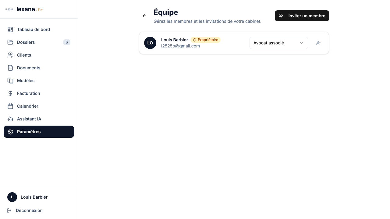 Gestion de l'équipe